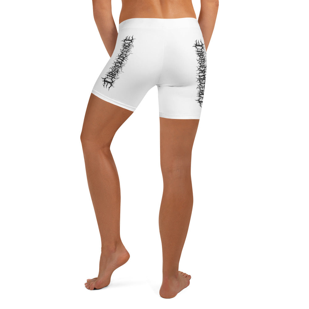 White Logo Shorts