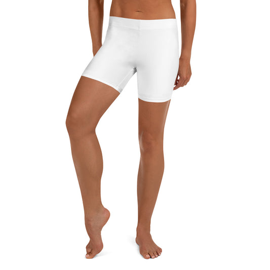 White Logo Shorts